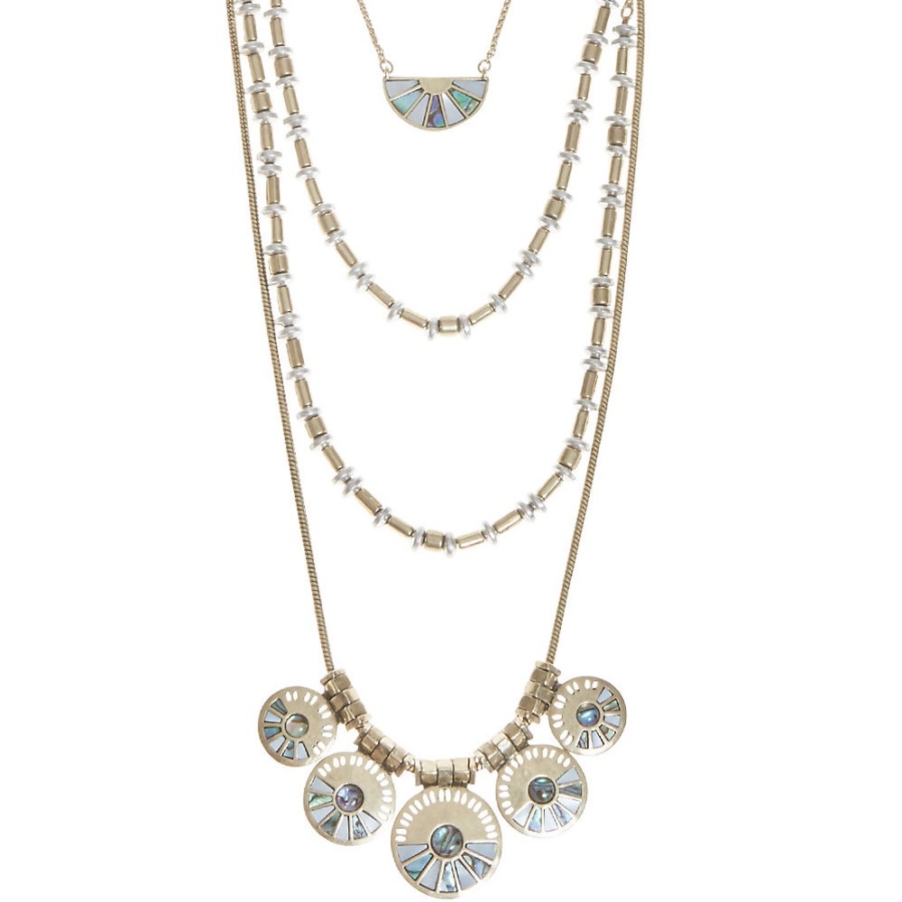 Lucky Brand Lucky Layers Abalone Major Necklace